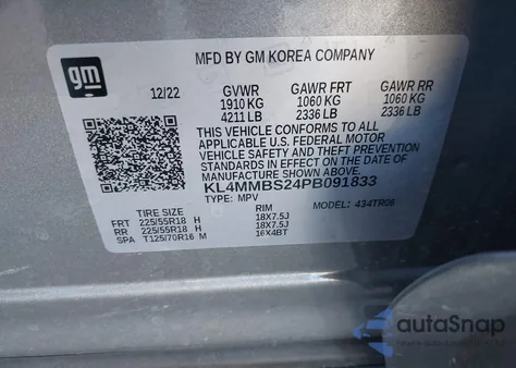 2023 Buick Encore Gx Preferred Fwd from USA, damaged, VIN KL4MMBS24PB091833